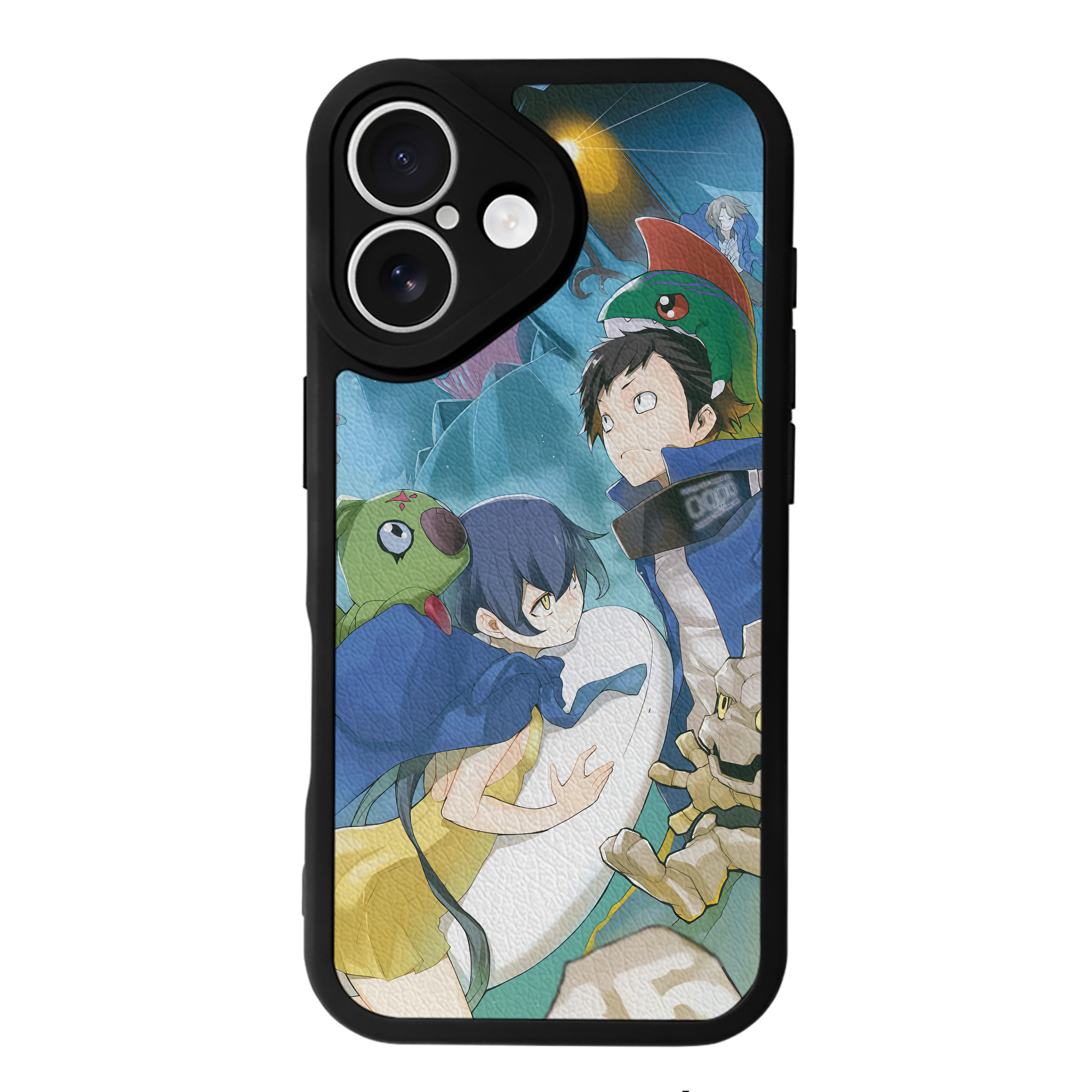 （画像用） Digimon デジタルモンスター/デジモン 【iPhone 16シリーズ対応】シリコンスマホケース（レザー調） 材質：シリコン